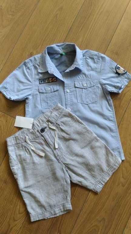 Детски къси панталонки и ризка H&M, BENETTON, Okaidi
