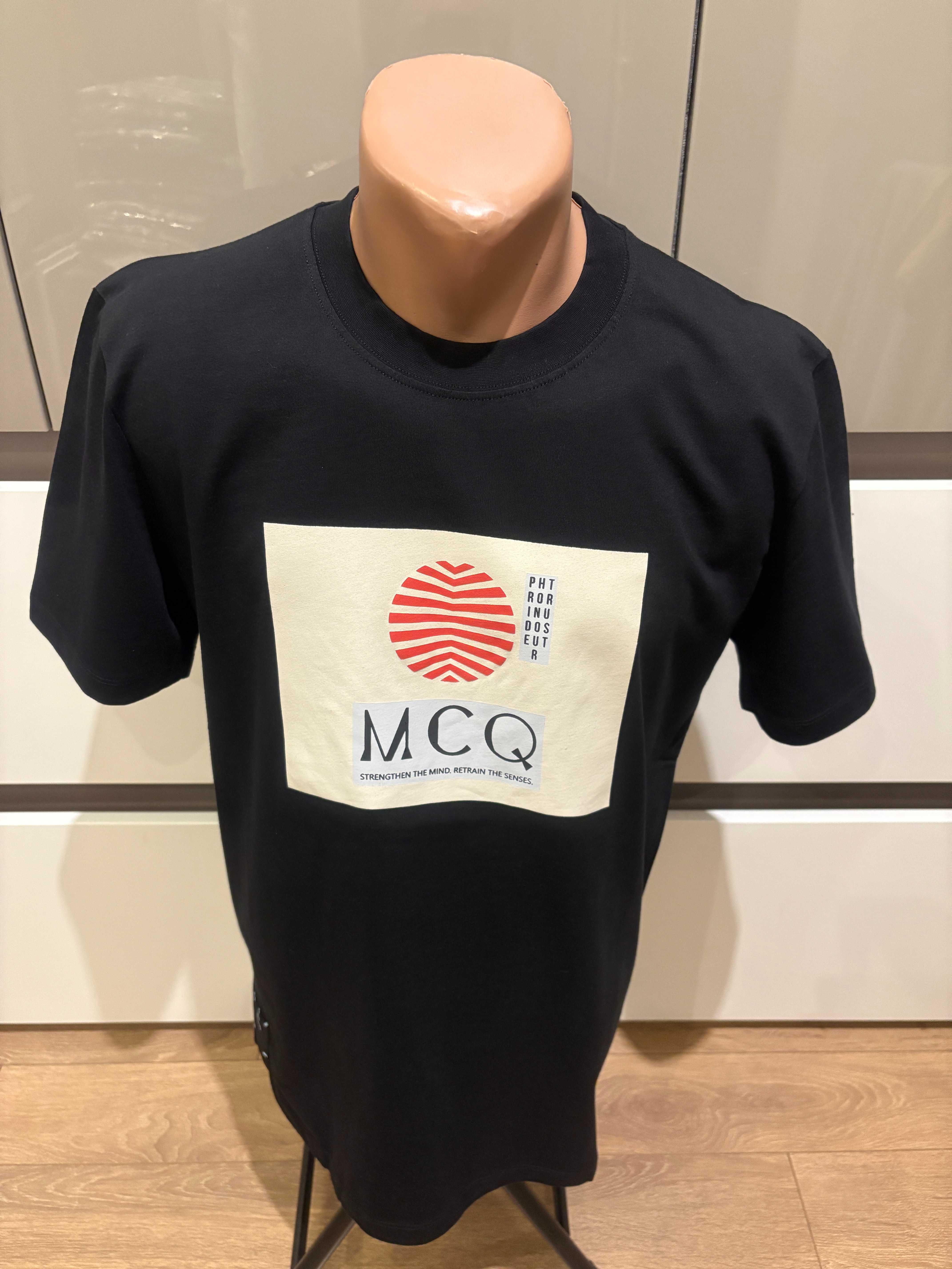 Alexander McQueen, MCQ, оригинална тениска, черна, Размери: S и M