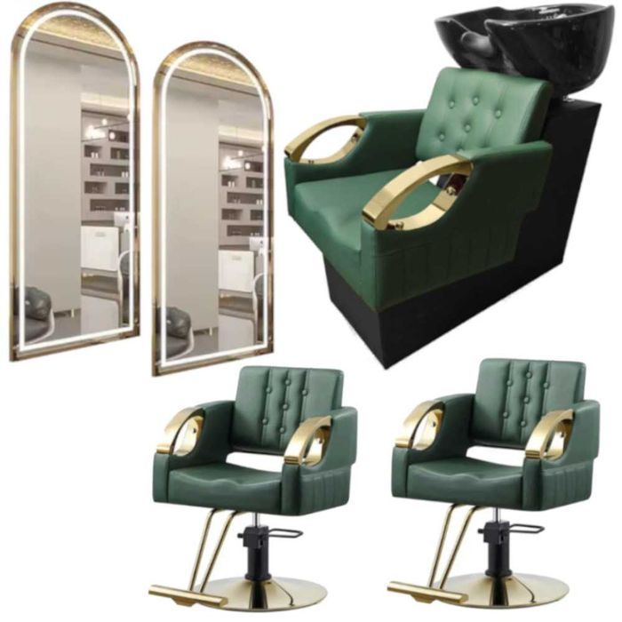 Produse frizerie scaun scafa oglinda post de lucru pat masaj coafor
