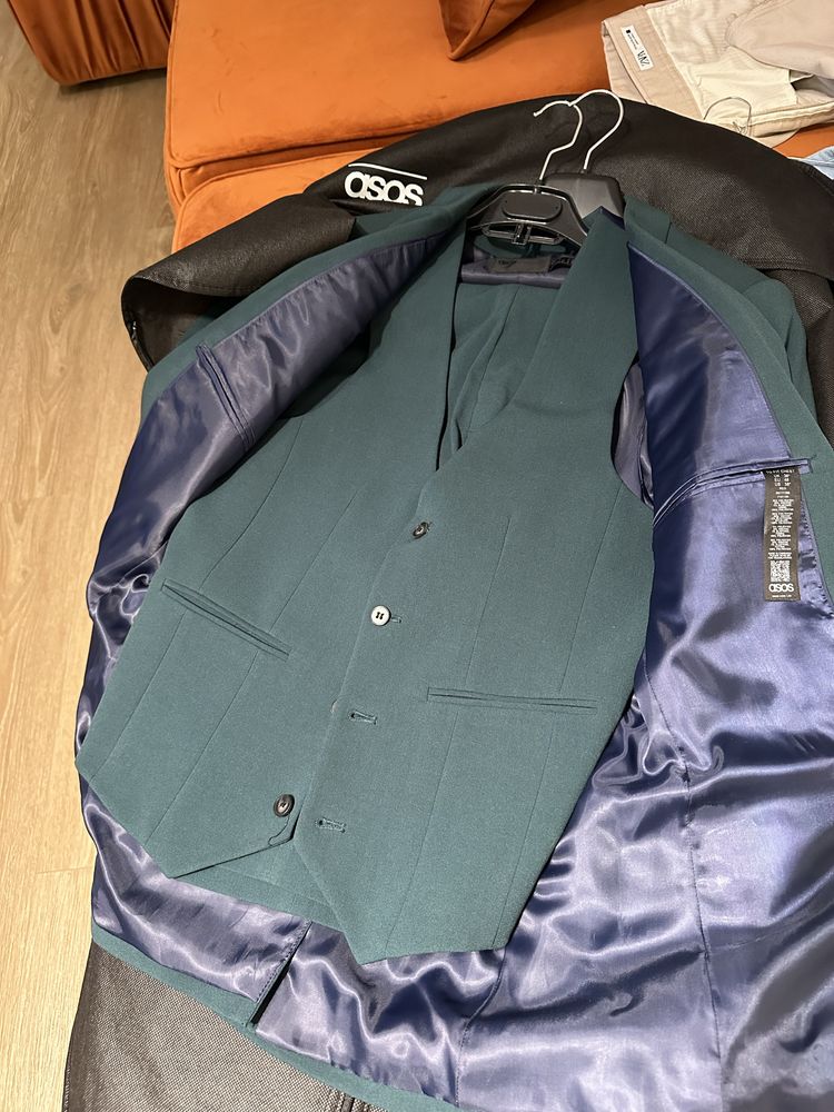 Costum slim fit verde barbati marimea 48