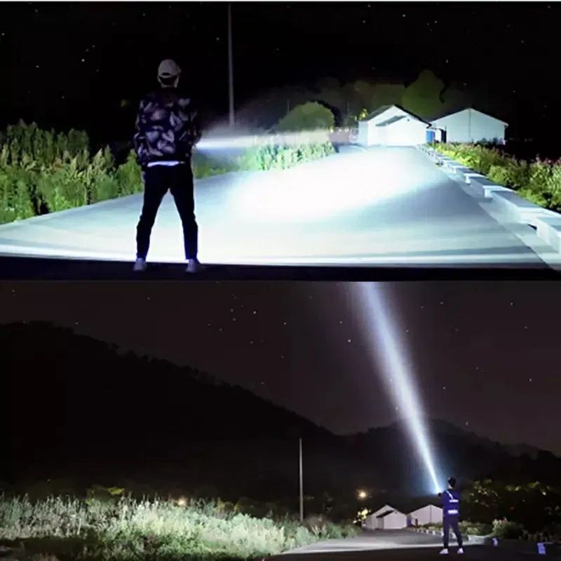 Led lanterna tactica profesionala 10000 lumeni zoom telescopic
