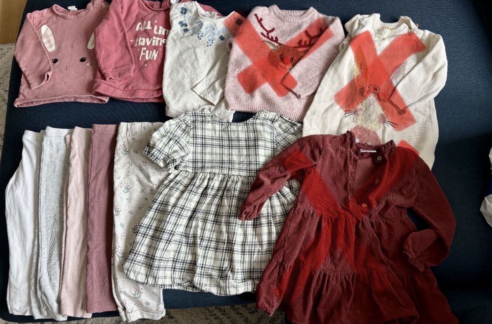 Лот нови и носени дрешки за момиче 92 см, 18-24м