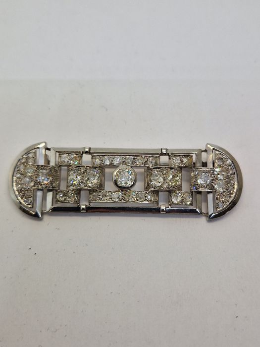 Brosa Platina cu Diamante naturale