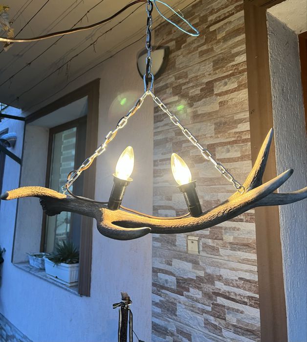Лампа/Полилей от еленови рога