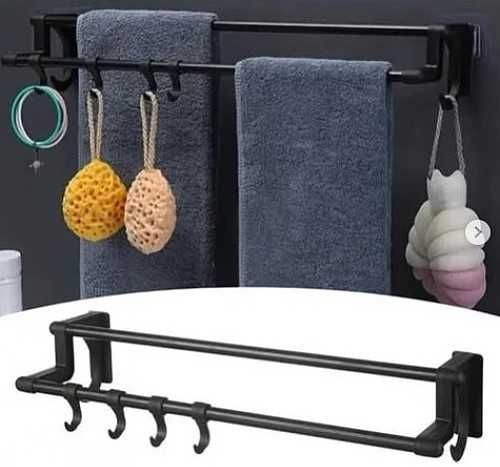 Закачалка за баня за кърпи 5в1 - без пробиване