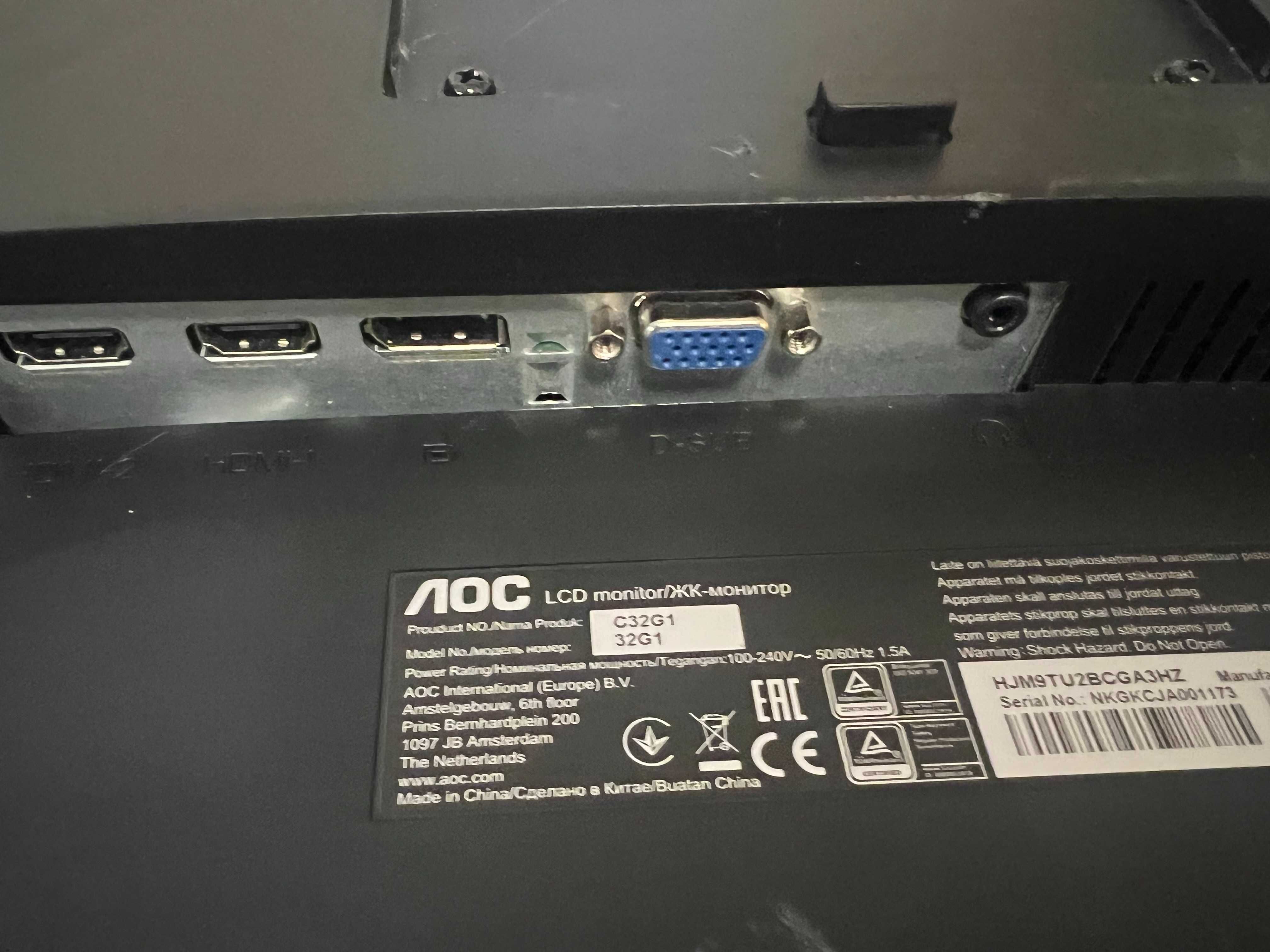32 инча геймърски монитор AOC CQ32G2SE/BK ЗА ЧАСТИ
