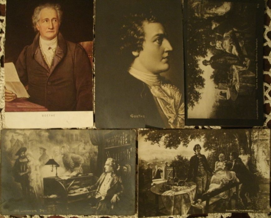 Иоганн Вольфганг фон Гёте. Подборка дореволюционных открыток.
