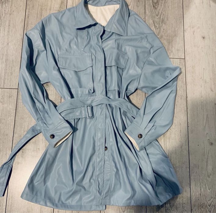 Camasa/rochie imitatie piele,oversized(zara,bershka,stradivarius)