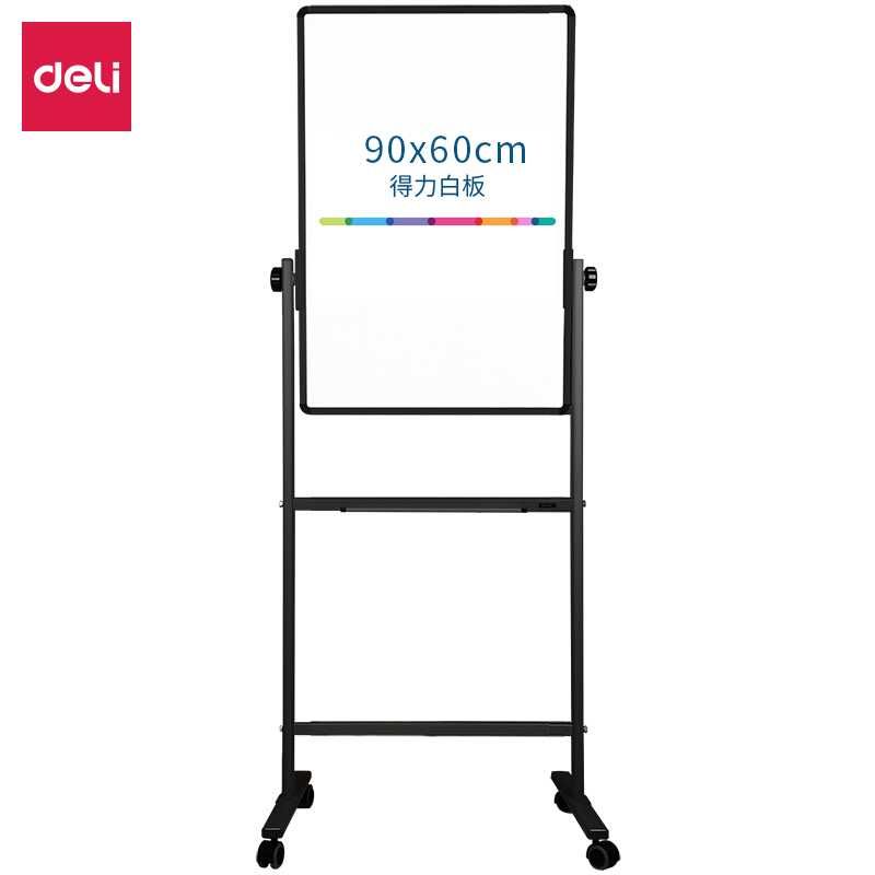 Доска белая с подставкой на колесах 60*90, Deli 7881
