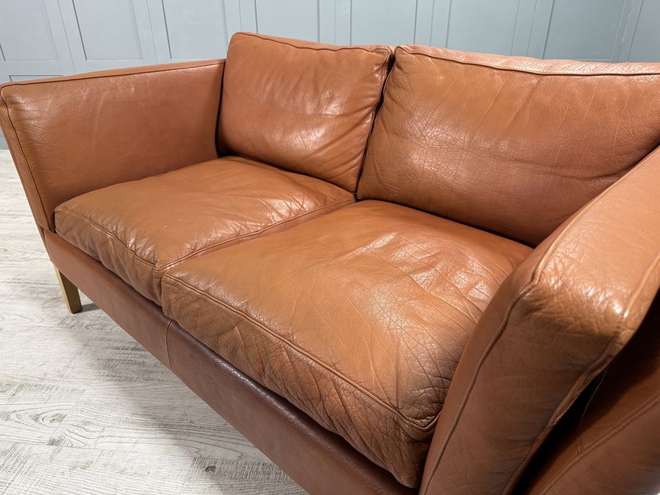 Датски диван 2-ка естествена кожа Д1104