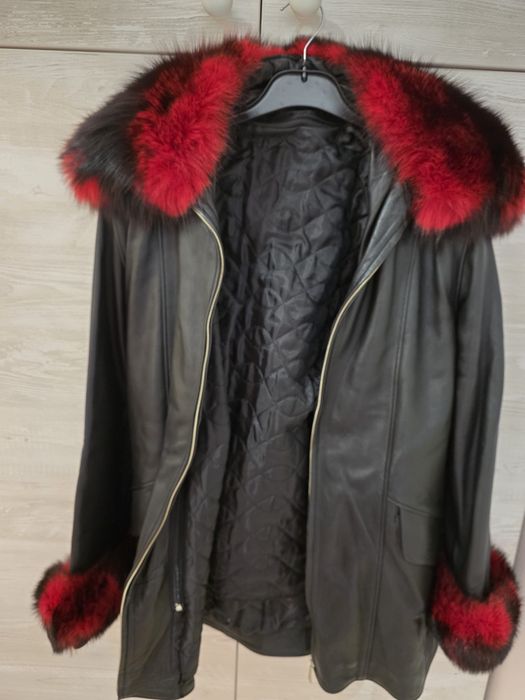 Geaca piele si blana naturala