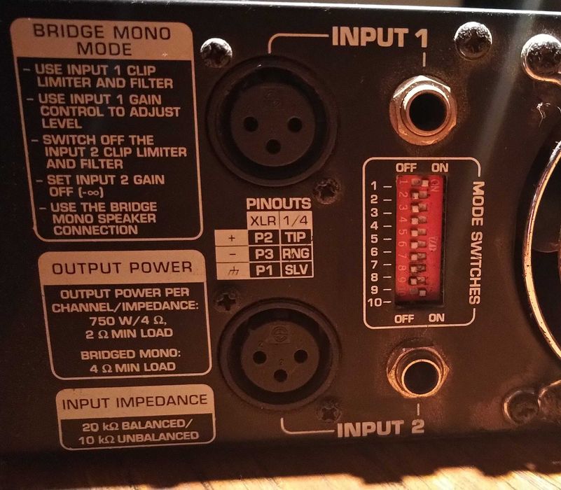 Професионален усилвател (крайно стъпало) Behringer Europower EP2500