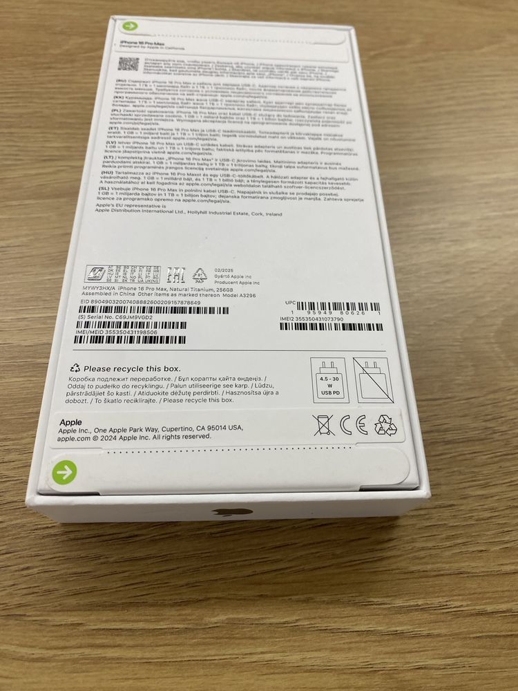 iPhone 16 Pro Max Natural Titanium256GB-Нов  Гаранция