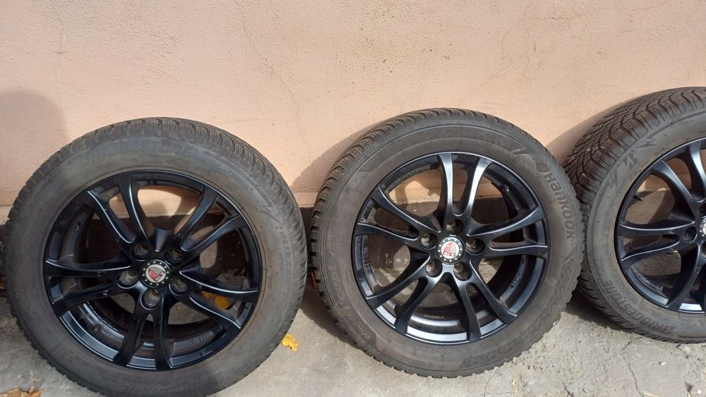 Jante mg Platin  5x112  pe 16 Cu cauciuri iarna  Import Germania