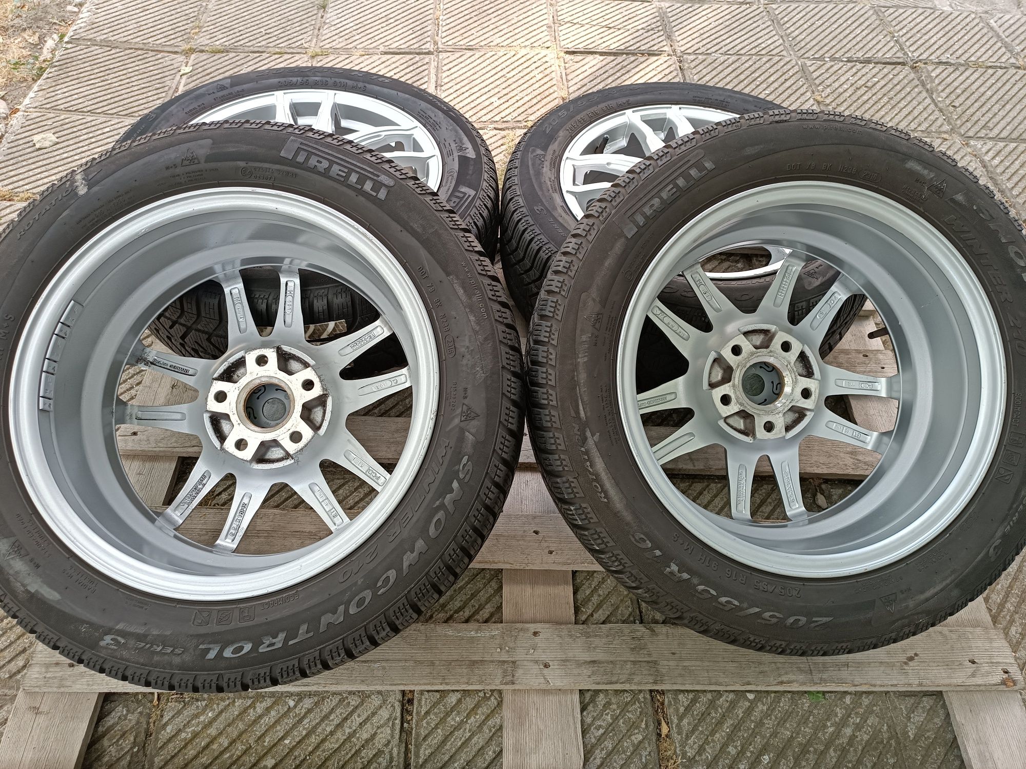 Лети джанти 16ки 5х112 Platin + зимни гуми 205/55/16 Pirelli