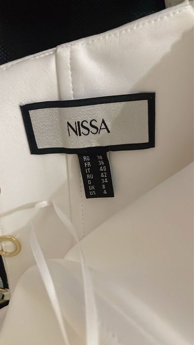 Rochie de mireasa, Marca Nisaa, material matase naturala, marimea 38