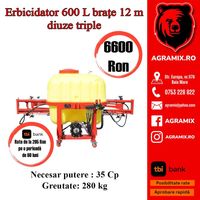 Pompa de erbicidat 600 Litri diuze triple erbicidator THOR nou Agramix