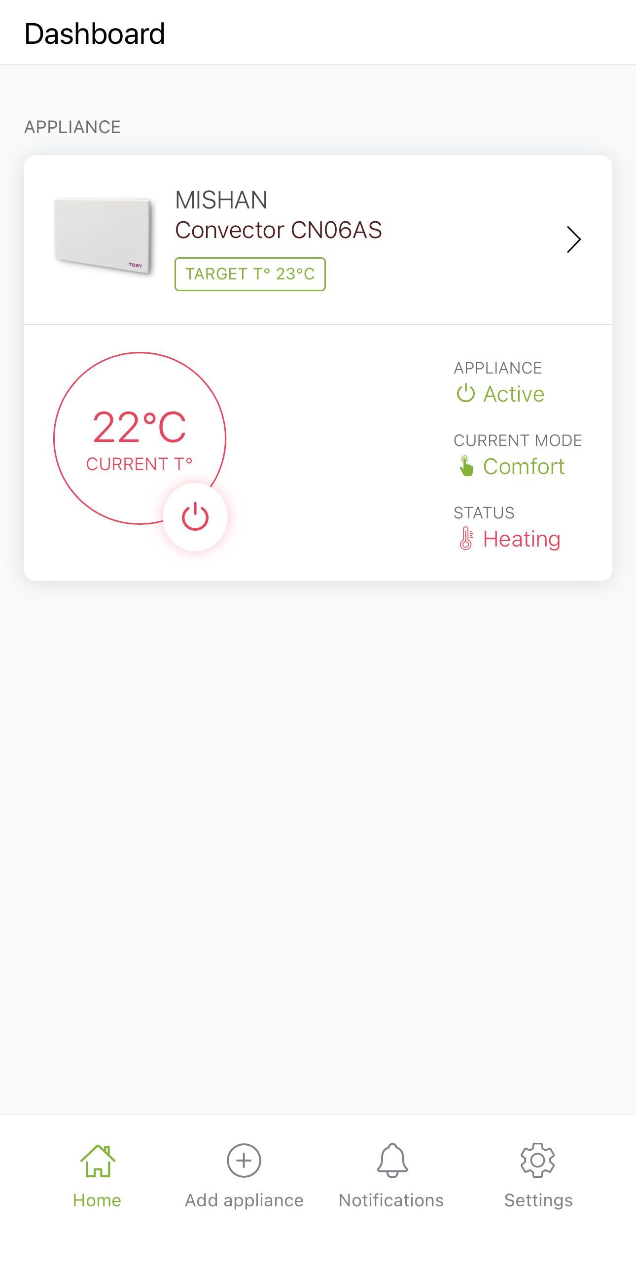 Конвектор TESY FloorEco Cloud, 2000W, Wi-Fi, myTesy приложение