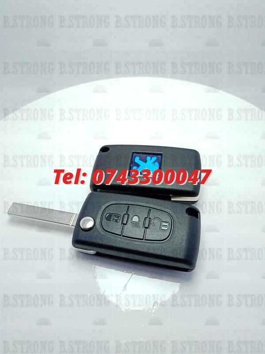 Carcasa Cheie Briceag Citroen 2 Butoane Neagra