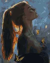 Картина жена с пеперуди