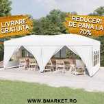 Pavilion/Foisor/Cort petreceri gradina/terasa cu pereți lateral 3×6 m