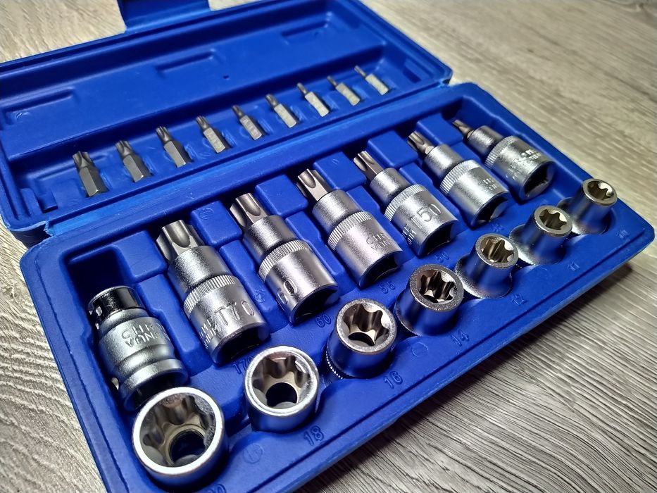 Trusa  Chei Tubulare BITI PROFIL E TORX 1/2 23 PIESE
