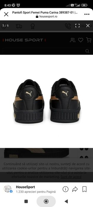 Vând adidași Puma originali, mărimea 38