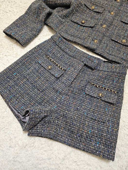 Compleu tip Chanel, fusta si jacheta - sacou, marimi XS, S, nou