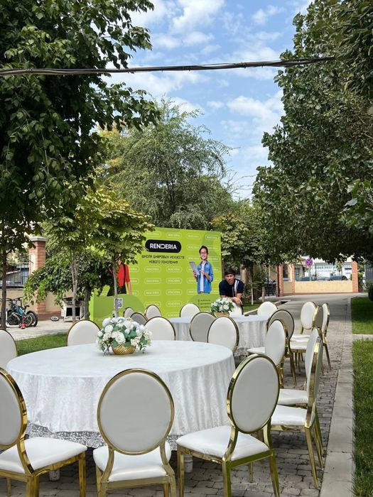 24/7 5$ dan  Stol stul pasuda naves zontik ijarasi Прокат стол стул