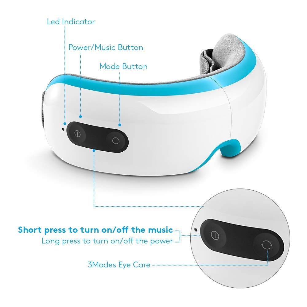 Breo iSee 3S електрически масажор за очи с музика за въздушно налягане