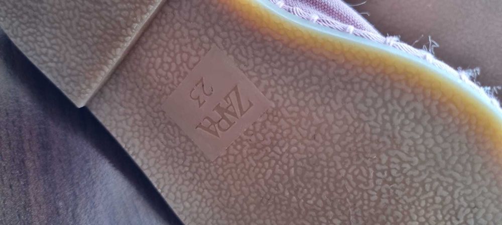 Vand sandale/balerini fetite, material textil, Zara, masura 23