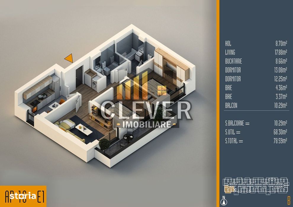 Apartament decomandat 3 camere Th. Pallady Sector 3