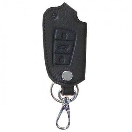 Husa cheie din piele pentru Audi A2 A3 A4 A5 A8, cusatura neagra, pentru cheie cu 3 butoane