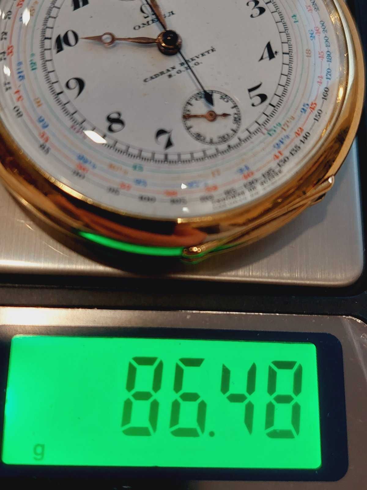 Ceas Omega cronograf Aur 18k.  Omega crono-tahimetru Rare aur de 18 k.