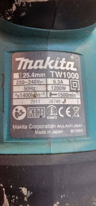impact pe curent makita TW1000