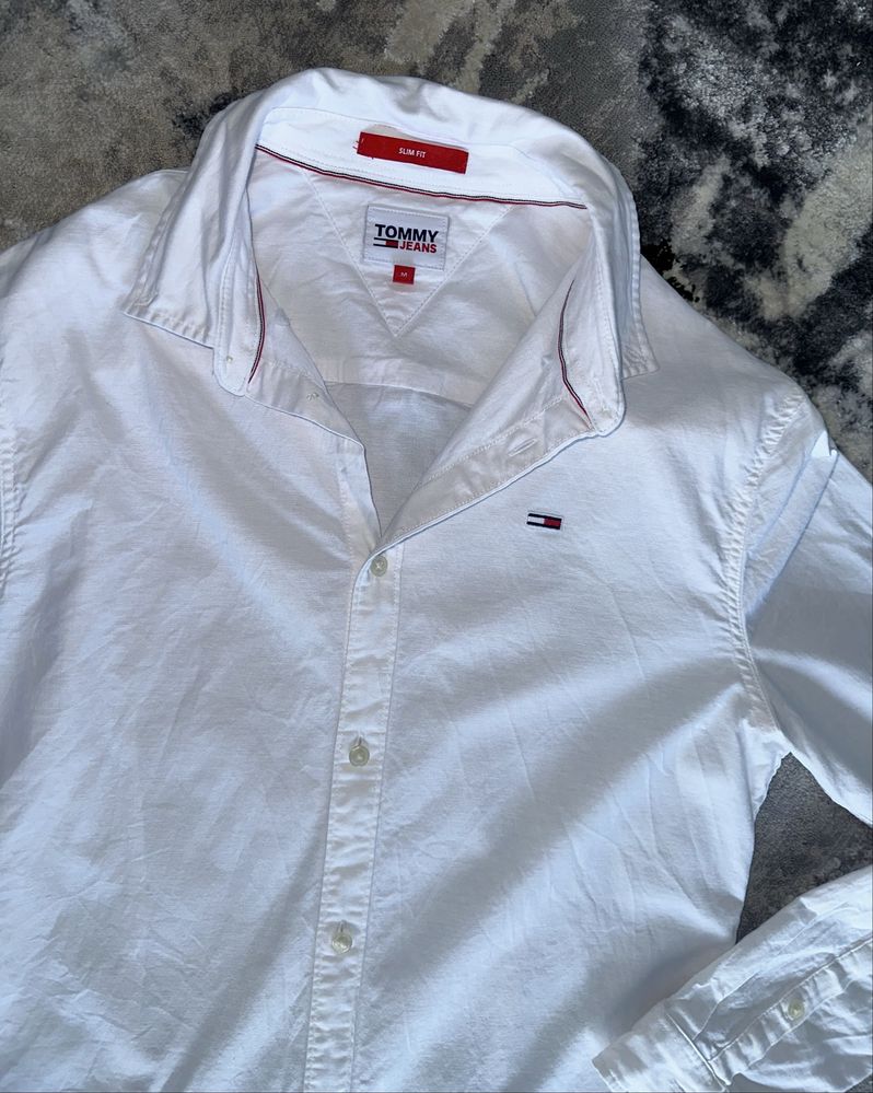 Camasa tommy hilfiger slim fit bumbac organic stretch