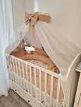 Pătuț complet echipat cu accesorii și Baby nest -NEFOLOSIT