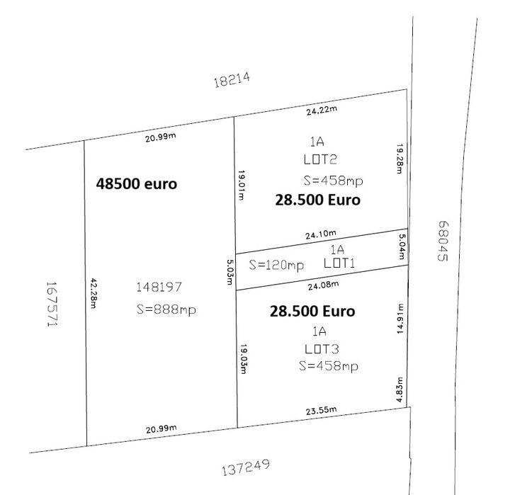 P.F. vând parcele teren intravilan P+2, zona Bucium-Păun