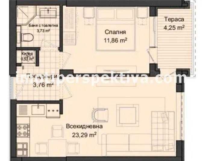 Продава се Двустаен апартамент в Пловдив, Кършияка - 66 кв.м за 1061 €/кв.м - Снимка #4