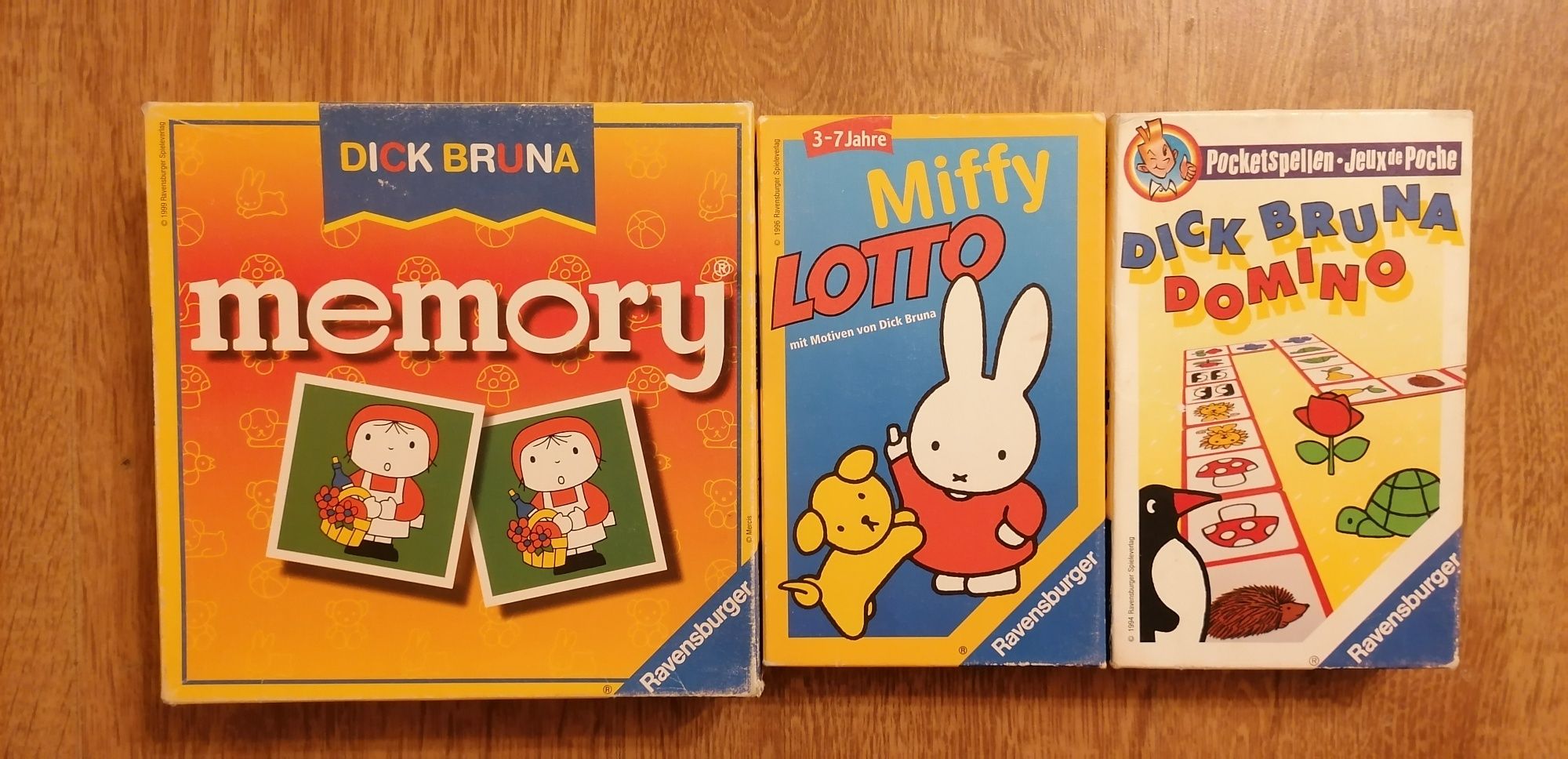 3 jocuri Dick Bruna - Memory, Lotto, Domino