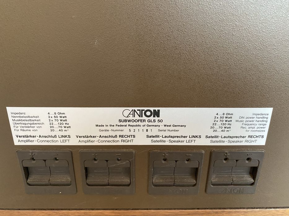 Subwoofer Canton GLS 50