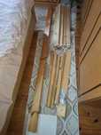 Единично легло чам, без матрак, размери  198/90 , 70 см  височина.