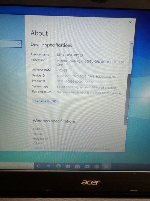 Laptop Acer Extensa