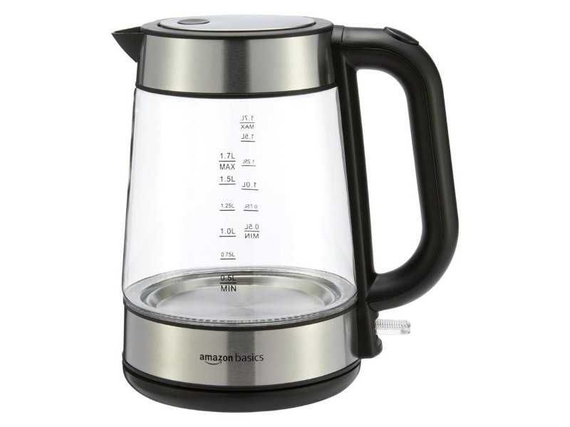 Стъклена Електрическа Кана Amazon Basics 1.7L, 2200W