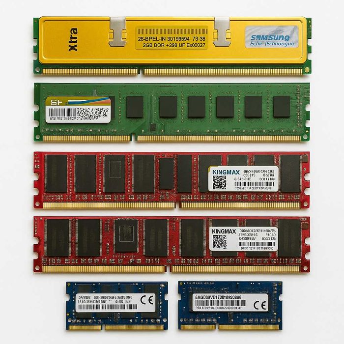 ОЗУ, оперативная память, разные планки