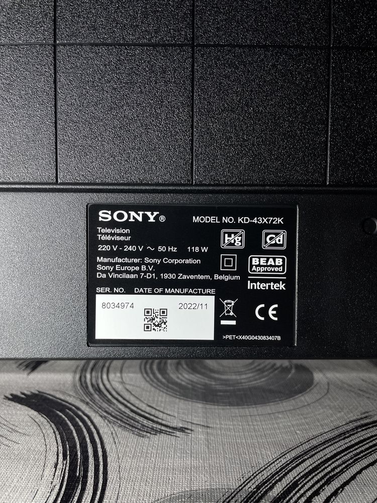 Телевизор Sony Bravia KD-43X72K