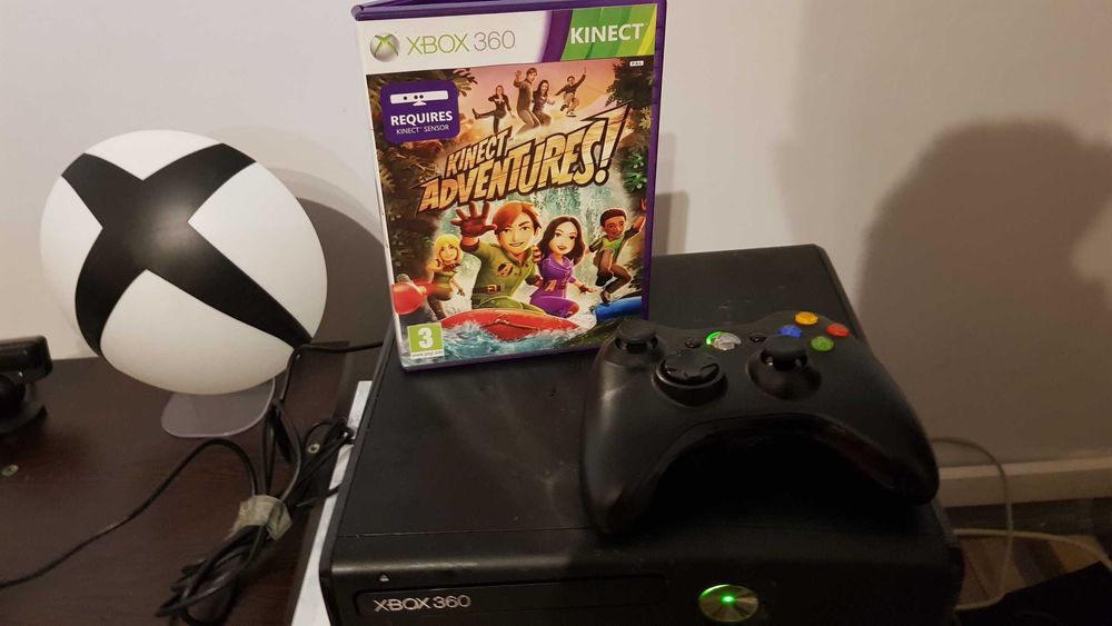 XBOX360 XBOX 360 HDMI slim+ KINECT senzor+ 1 joc compatibil Adventures