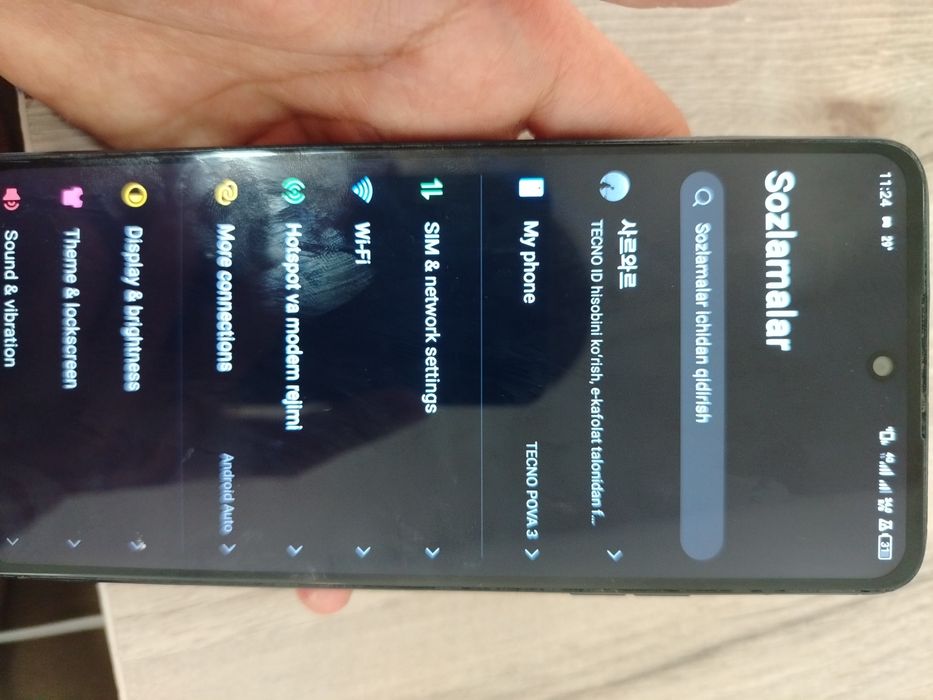 Tecno Pova 3 ideal sostayenada  batareykasi 7000 Mah  xotiralari 128/8