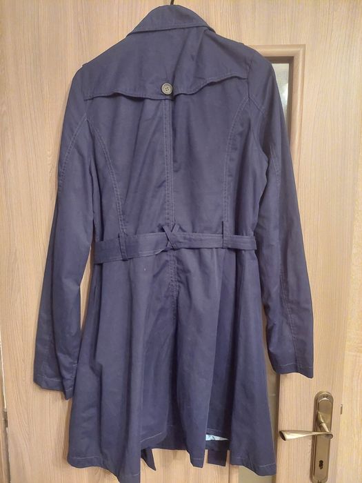 Trench elegant bleumarin