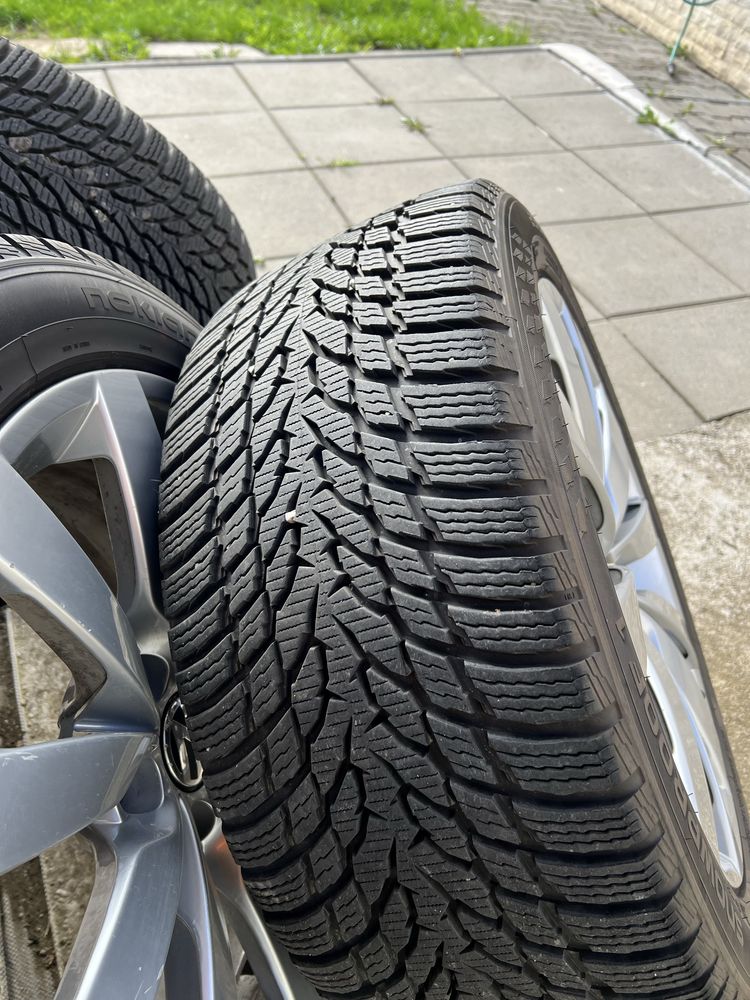 Jante originale Volkswagen Audi 5x112 18” anvelope 255 45 18 Nokian